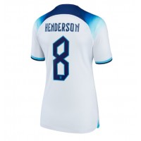 Camiseta Inglaterra Jordan Henderson #8 Primera Equipación para mujer Mundial 2022 manga corta